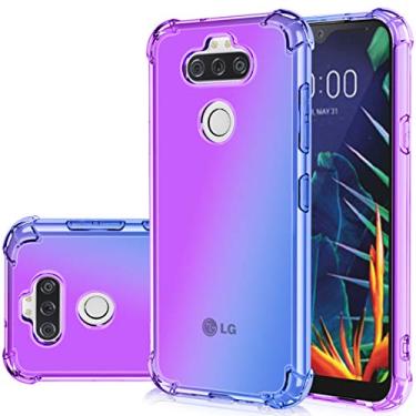 Imagem de Gufuwo Capa para LG Aristo 5 Plus, para LG K31/Fortune 3/Phoenix 5/Risio 4/Tribute Monarch Cute Case, Capa de telefone gradiente fina antiarranhões macia transparente TPU capa à prova de choque para