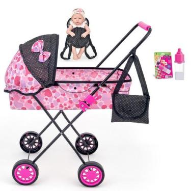 Imagem de Carrinho de Boneca Veneza 79 CM ALT Bebe Reborn Milan Luxo - Sag Toys,