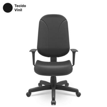 Imagem de Cadeira Presidente Operativa Vinil Giratória com Braços Reguláveis e S