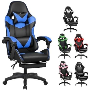 Imagem de Cadeira Escritório Gamer Reclinável Ergonômica Profissional (Azul)