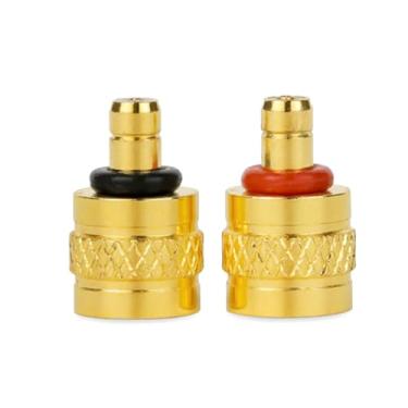 Imagem de OKCSC Adaptador de conector de fone de ouvido IPX T2 macho para MMCX fêmea para fones de ouvido ETYMOTIC/EVO UE/Premier/WESTONE/PRO X/Series (X10 X20 X40) 1 par dourado