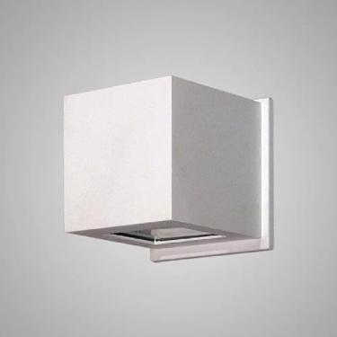 Imagem de Arandela Cubic Lux 1 Foco Silver Muro/parede Aluminio Branca