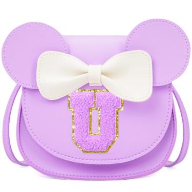 Imagem de OYLOLA Presentes de aniversário para meninas de 3, 4, 5, 6, 7 e 8 anos, bolsa infantil para meninas pequenas, presente para meninas, Roxo-roxo