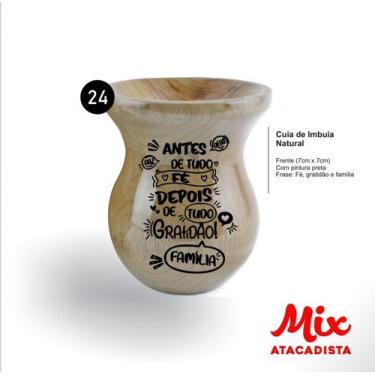 Imagem de Cuia De Madeira Gravada A Laser - Imbuia - Mix Atacadista, MOD 24