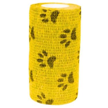 Imagem de Bandagem 10cm x 2mt - Patinhas Amarelo - Limed Mogi