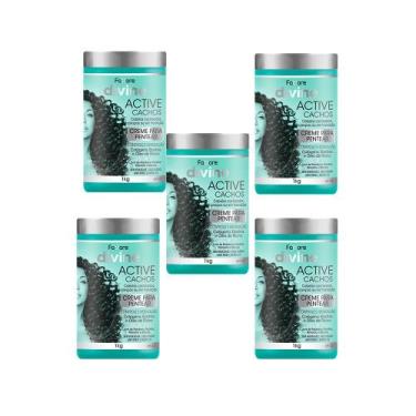 Imagem de Kit 5 Creme para Pentear Fattore Divine Active Cachos Cabelos Cacheado