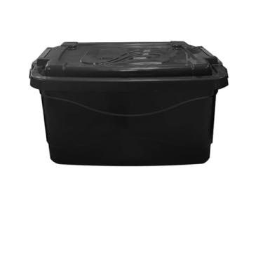 Imagem de Caixa Organizadora Reforçada Preta 30 Litros