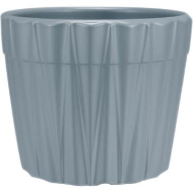 Imagem de CACHEPÔ DECORATIVO VASO PLANTA HOME&CO CERÂMICA 10x12x12cm CINZA