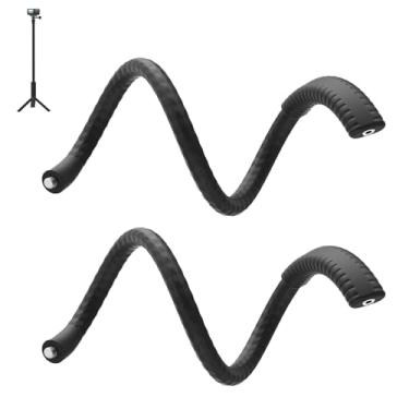 Imagem de SZZCNOX Suporte flexível para câmera DJI Action Series, suporte de braço flexível arbitrariamente dobrável compatível com câmeras da série Insta360 GO3, suporte flexível para bastão de selfie com