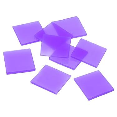 Imagem de PATIKIL 2 x 2 cm de argila de cola pintada com diamante, pacote com 50 ferramentas de cera de argila para pintura de diamante, artesanato DIY, roxo