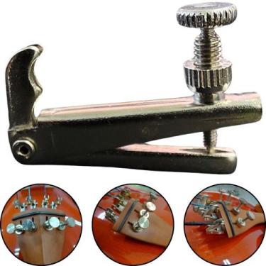 Imagem de Micro Afinador Fixo Estandarte MARINOS Violino 3/4 4/4 de Metal Prata 