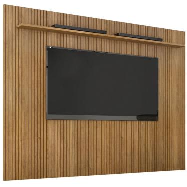 Imagem de Painel Home Suspenso Fresado Valdemóveis Curitiba 2,24 metros de largura para TV de ate 75 Cinamomo