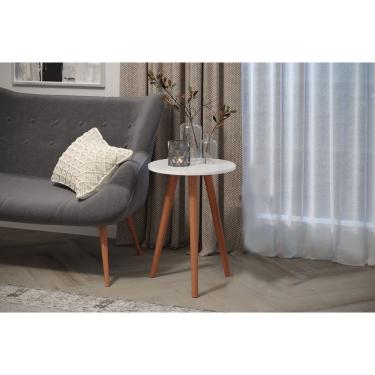 Imagem de Mesa De Centro Para Salas De Apoio Of White Mesinha Lateral