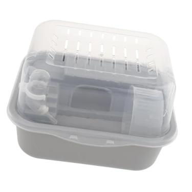 Imagem de WeiLaiKeQi Hamster Cage Hamster House, Ventilação, Fácil de limpar e respirável Habitat de gaiola de pequenos animais para ratos Camundongos hamster porquinhos, Cinza