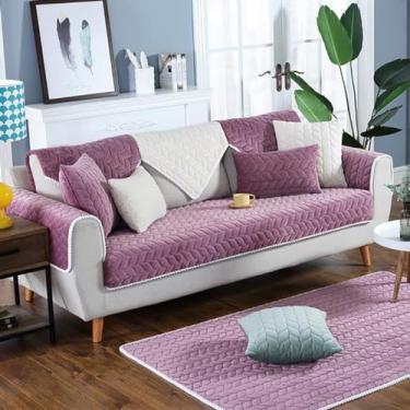 Imagem de 5JJJLOOOPP Capa de sofá multicapa 1 2 3 4 lugares sem cotovelos apoio de braço antiderrapante lavável inverno (cor 2 70 * 210)