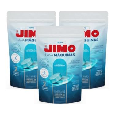 Imagem de 3 Kit Jimo Pastilha Limpa Máquina De Lavar Louça 6x17g Desincrustante Antirresíduos Remoção Gordura Profissional