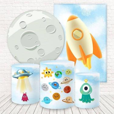 Imagem de Kit 2 Painéis E Capas Tecido Astronauta Baby Fkpc-1401