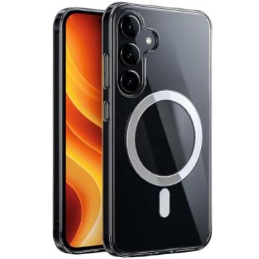 Imagem de Capa Mag-safe para Samsung [Galaxy S23] Capinha Slim Case Magnetica Premium [Protege Camera] Anti-Amarelamento Compatível com Mag-Safe, Transparente Clear e Resistente a Riscos e Anti Impacto
