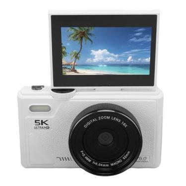 Imagem de Câmera Digital 5K, Câmeras de 75MP Em Vlogging para YouTube Com Tela de 3 Polegadas, Câmeras UHD de Foco Automático para Fotografia Com Zoom Digital Anti Shake 18x para Viagem