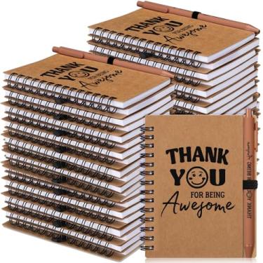 Imagem de Resurhang 24 conjuntos de presentes de agradecimento de funcionários a granel time faculdade graduado agradecimento presentes inspirador espiral com canetas motivacionais para colegas de trabalho