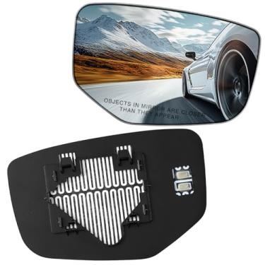 Imagem de SYKRSS Vidro espelhado convexo aquecido do lado direito do passageiro compatível com Honda Accord 2008 2009 2010 2011 2012 Espelho retrovisor lateral direito do passageiro com placa traseira substitui