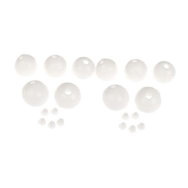 Imagem de Colaxi 10pcs em branco Ball barulhento bola diy kit prensa bola de com tampas brinquedos sensoriais bolas fluidas para crianças adultos adultos meninos, Branco