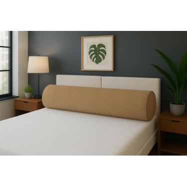 Imagem de Rolo Para Cabeceira Cama Box King + Protetor Matelado  - JZ Enxovais, 