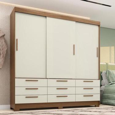 Imagem de Guarda-roupa Casal 194,40 3 Pt 9 Gv Dante Estilo Mm Jatoba/areia, Jato