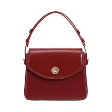 Imagem de Bolsa de Ombro Feminina Pequena em Couro PU - Estilo Academia e Moda, 