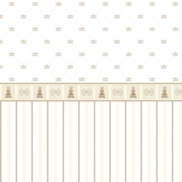 Imagem de Papel De Parede Urso Com Coroa Quarto Infantil Autocolante