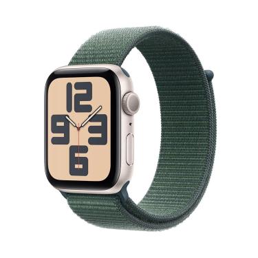 Imagem de Apple Watch se gps Caixa estelar de alumínio – 44 mm Pulseira loop esportiva verde-lago