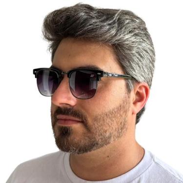 Imagem de Óculos De Sol Club Quadrado Finoti Original Feminino Masculino, Preto 