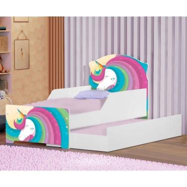 Imagem de Mini Cama Infantil Com Auxiliar Pop Lindo Unicórnio