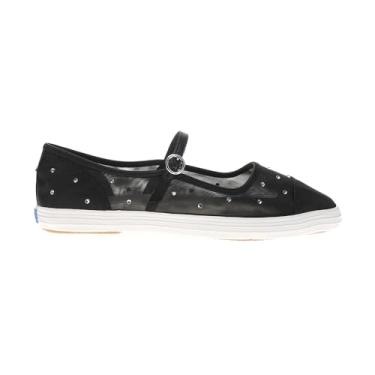 Imagem de Keds Tênis feminino Mary Jane de bico quadrado, Malha transparente preta, 36