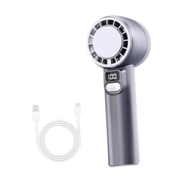 Imagem de Ｂｅｓｇａ Ventilador de mão Ventilador pessoal para mulheres e homens Versátil Mini Resfriamento Portátil para Viagens Camping Esportes ao ar livre Férias, Cinza