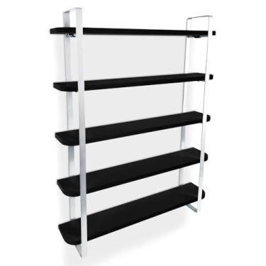 Imagem de Expositor De Esmalte Arusi Nicho Organizador 5 Prateleiras - Branco/preto