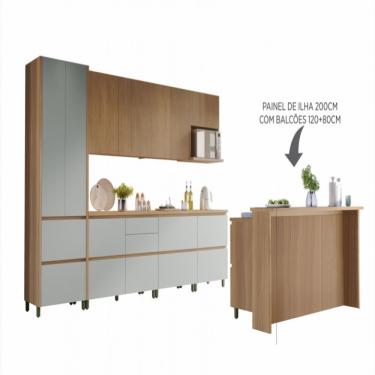 Imagem de Cozinha 10 Peças Nesher Rainha Gourmet 100 Mdf Nature/verde