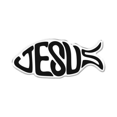 Imagem de Adesivo Decorativo Para Veiculo, Moto, Capacete, Em Relevo Facil Aplicação Jesus Preto