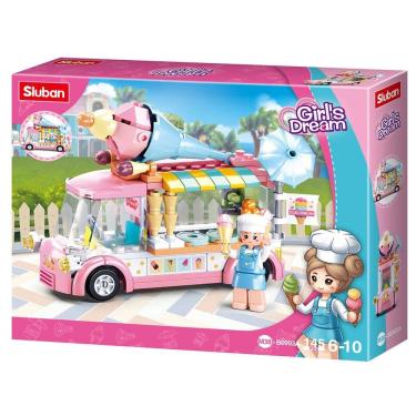 Imagem de Blocos de Montar Carrinho de Sorvete Cubic 145 Peças Multikids - BR2279