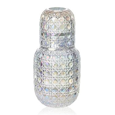 Imagem de 1500° C TABLETOP Conjunto De Jarra E Copo Vidro Para Cabeceira Gemstone Collection (Iridescente)