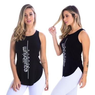 Imagem de Camiseta Fitness Academia Mulher Pilates Yoga - SALLADA MISTA, Preto, 