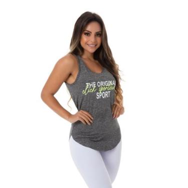 Imagem de Camiseta Fitness Feminina Academia ClickSport - Sallada Mista, Cinza, 