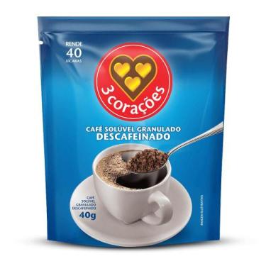 Imagem de Café Solúvel Granulado 3 Corações Decaf Refil 40g