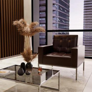 Imagem de Poltrona Isis Revestimento Sintético Café - Modern