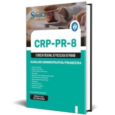 Imagem de Apostila Crp Pr 2024 - Auxiliar Administrativa/Financeira - Editora So
