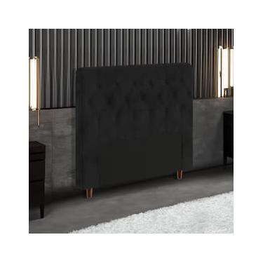 Imagem de Cabeceira para Cama Box Solteiro Portobel Marcela com Revestimento em Suede