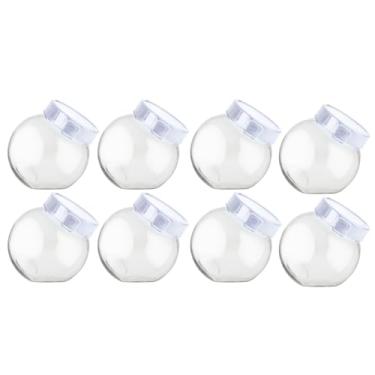 Imagem de Kit 8 Pote Baleiro Plástico 1,45l Redondo Tampa Abre Fácil (Branco)