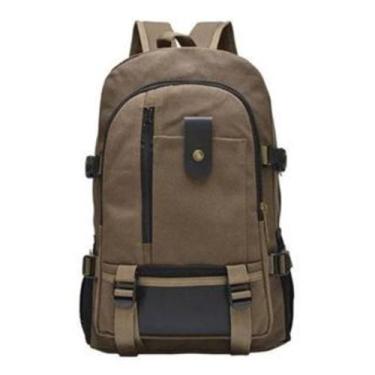 Imagem de Mochila Lona Unisex Casual Escola Trabalho QL096 - Kingleen, Marrom