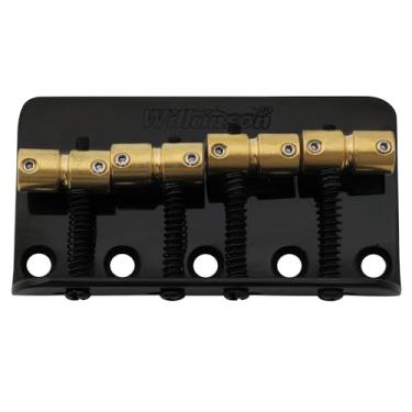 Imagem de Wilkinson WBBC Vintage 4 Cordas Bass Bridge Saddles de latão para Fender Jazz Precision Bass, preto