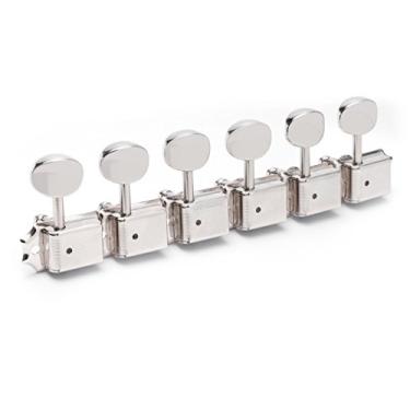 Imagem de Gotoh Botão oval vintage com 6 afinadores em linha, níquel